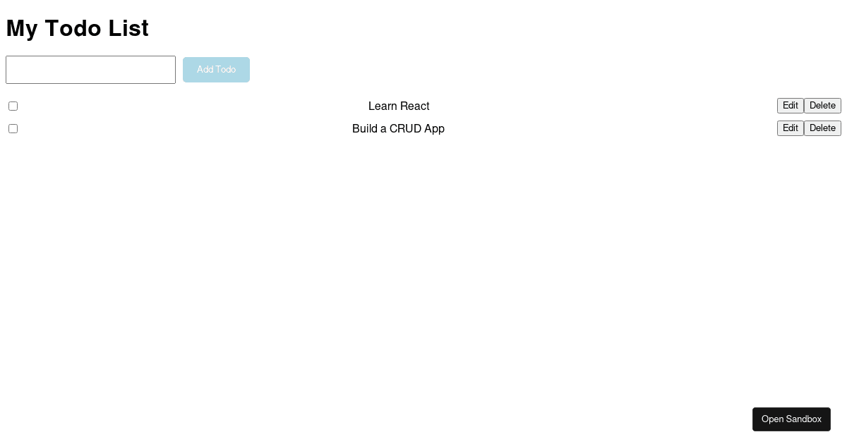 react - Codesandbox
