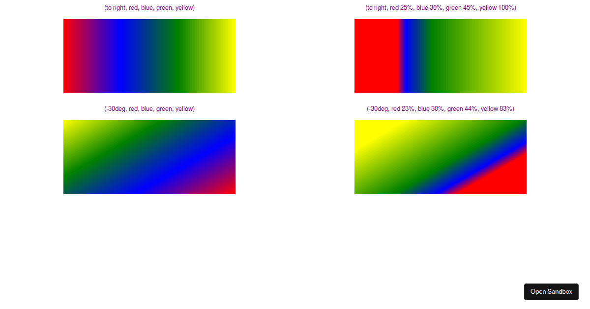 Linear gradient codesandbox