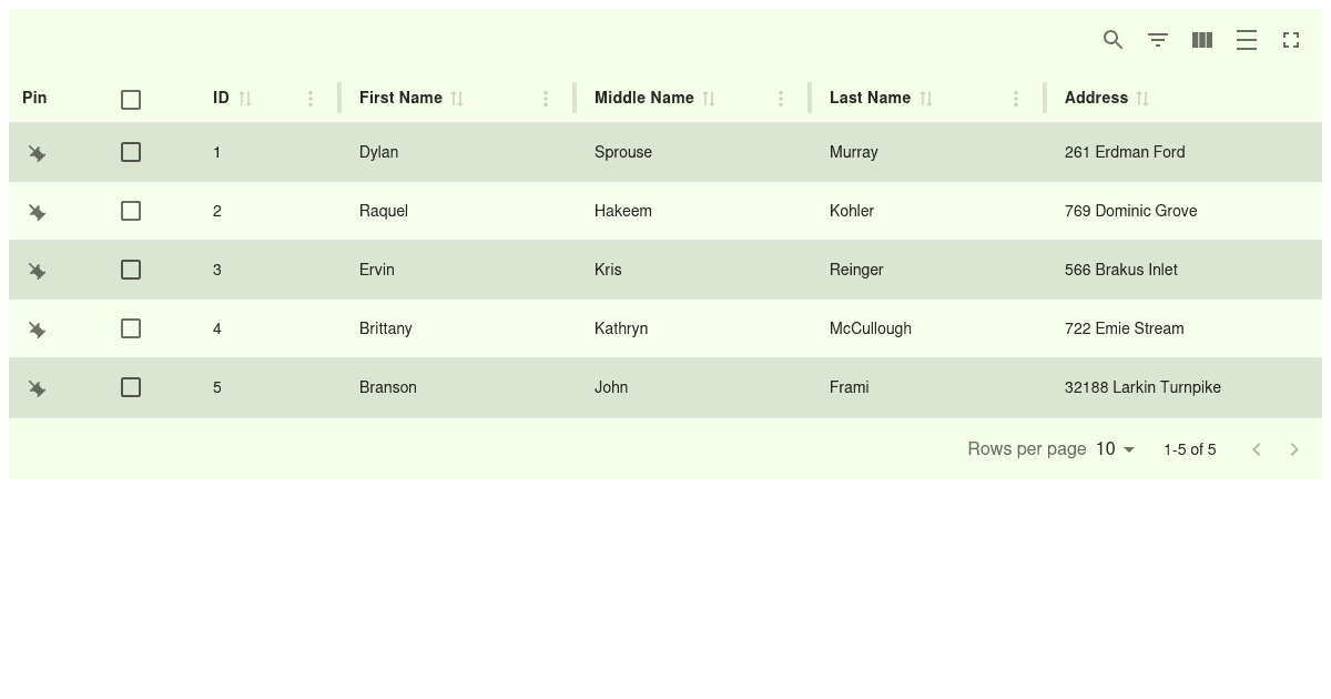 Material-react-table-example-customize-table-styles - Codesandbox