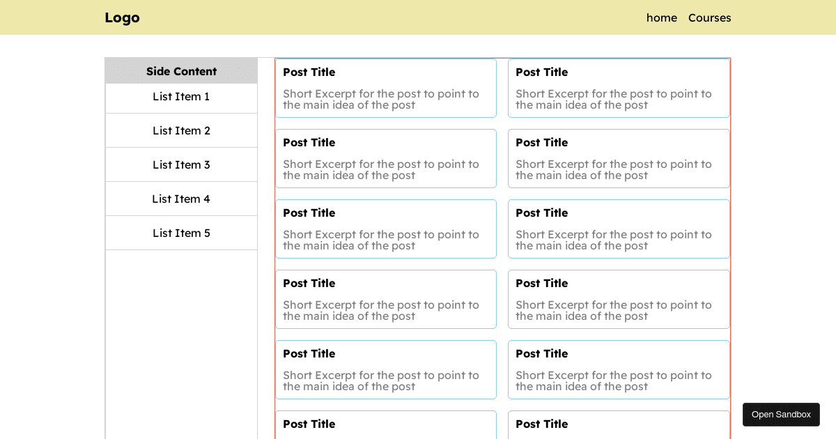 layout - Codesandbox