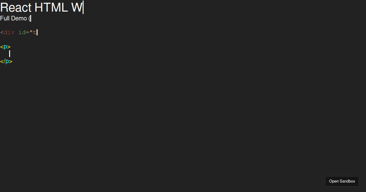 react-html-writer - Codesandbox