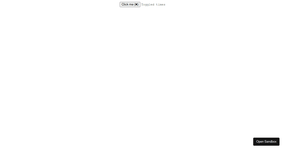 XState React Template - Uninitialized Service Warning - Codesandbox