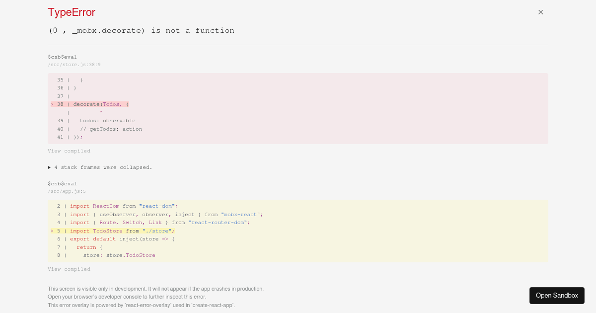 mobx-react-hooks - Codesandbox