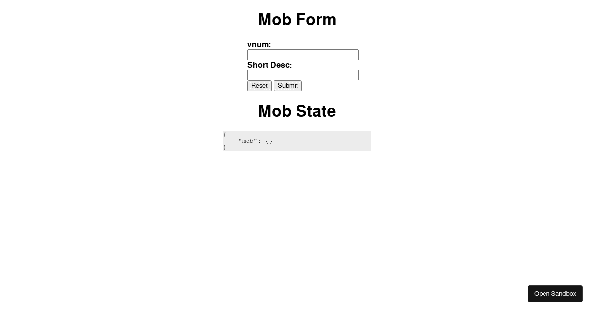 Simple Form - Codesandbox