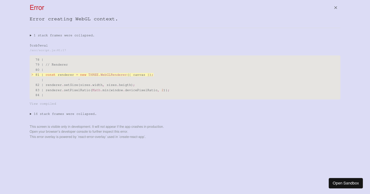 threejs Template - Codesandbox