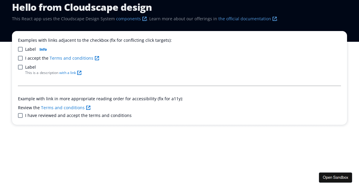 checkbox-with-links - Codesandbox