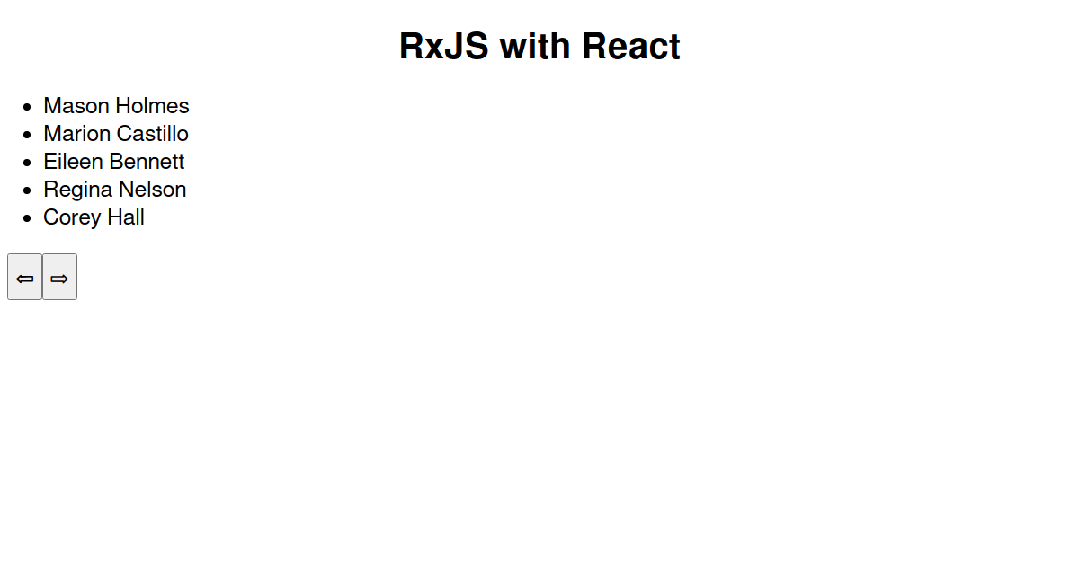 Step 3: RxJS with React pt 2 - Codesandbox