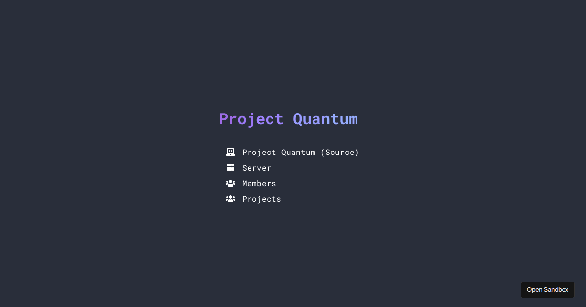 ProjectQuantum Codesandbox