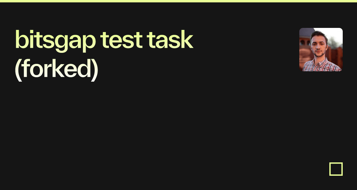 bitsgap test task (forked) - Codesandbox