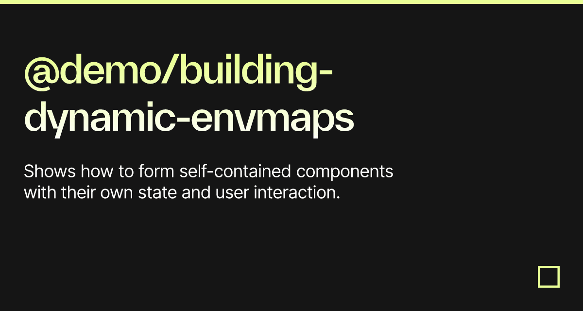 @demo/building-dynamic-envmaps - Codesandbox