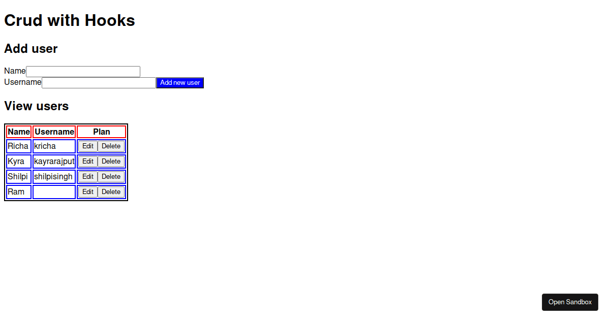 react - Codesandbox