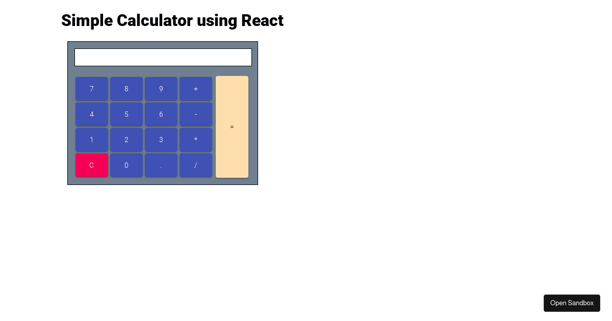 reactcalculator - Codesandbox