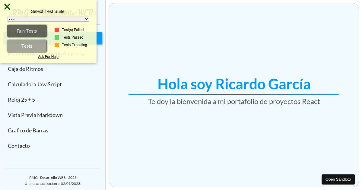 portafolio-proyectos-react-fcc - Codesandbox