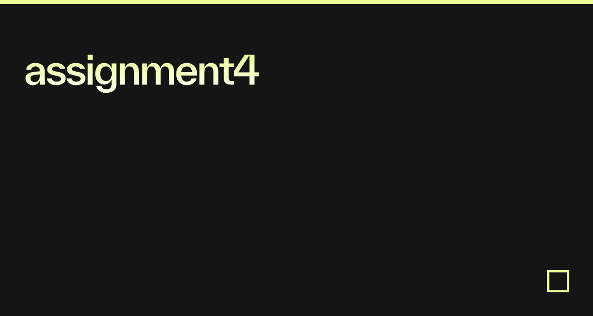 assignment4 - Codesandbox