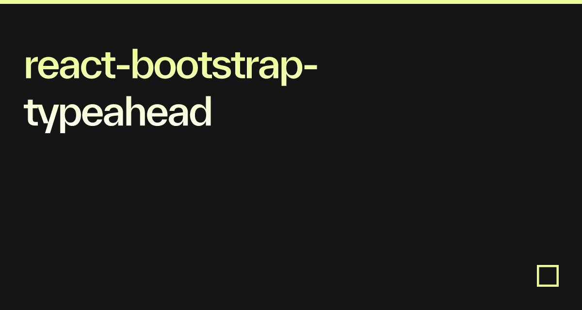 react-bootstrap-typeahead-codesandbox