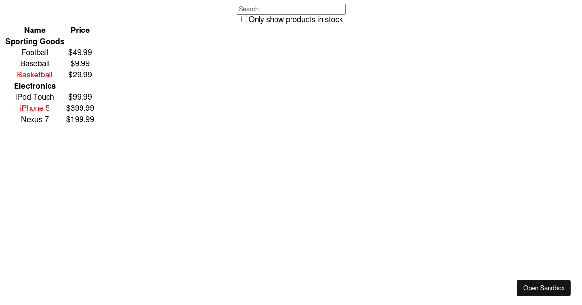 react - Codesandbox