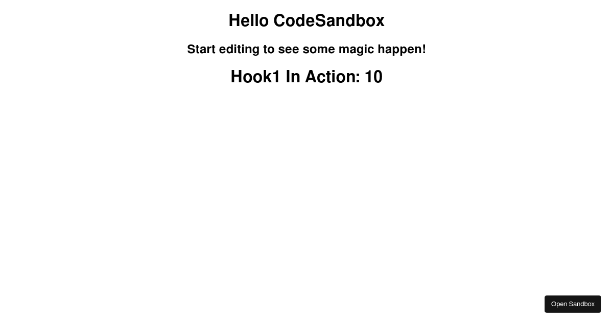 Test Hook 101 - Codesandbox