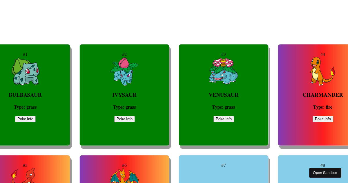 Pokemon Kingdom - Codesandbox