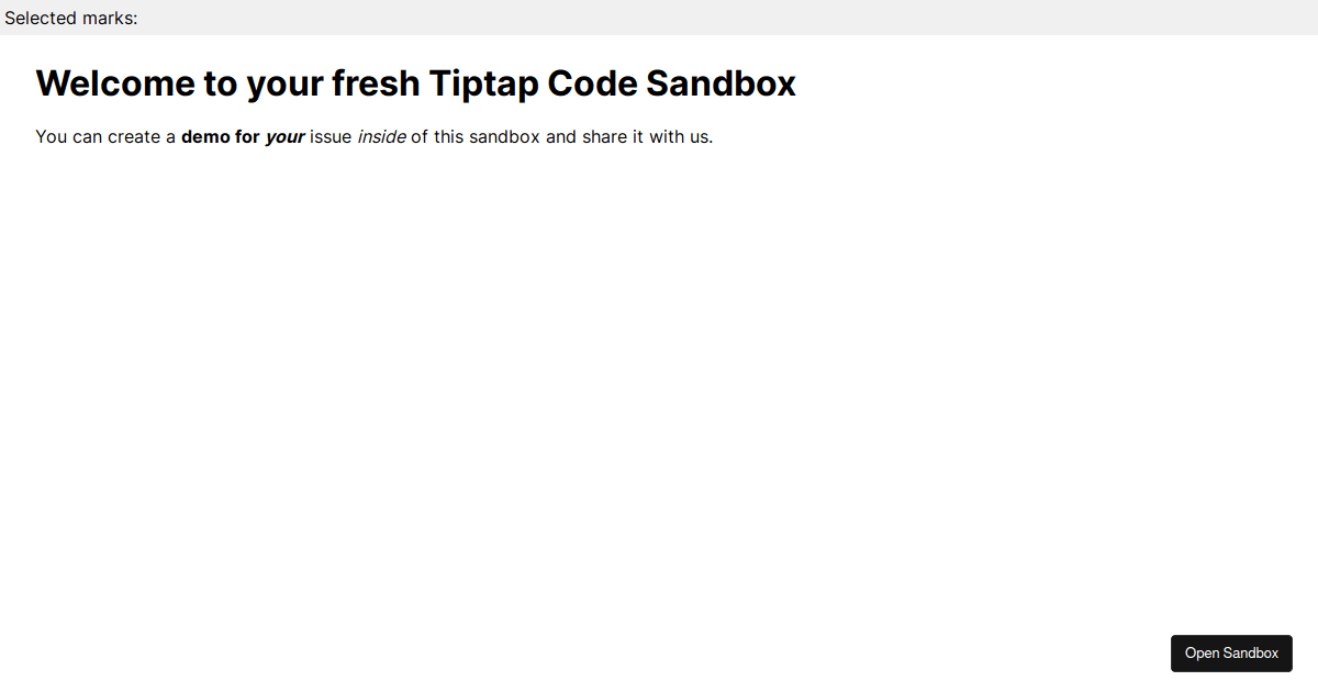tiptap-multiple-mark-detection - Codesandbox
