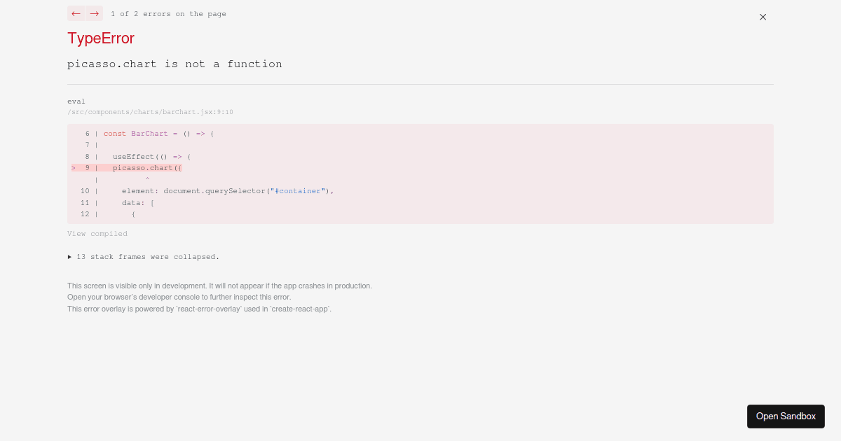 Our Bar Chart Component - Codesandbox
