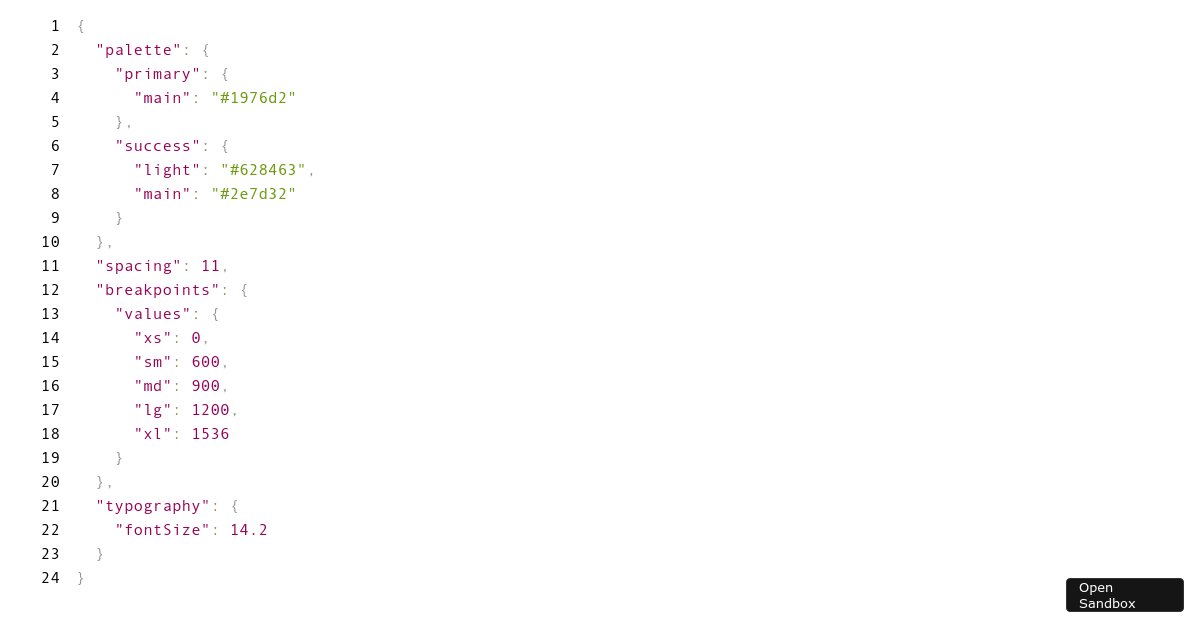syntaxhighlighter - Codesandbox