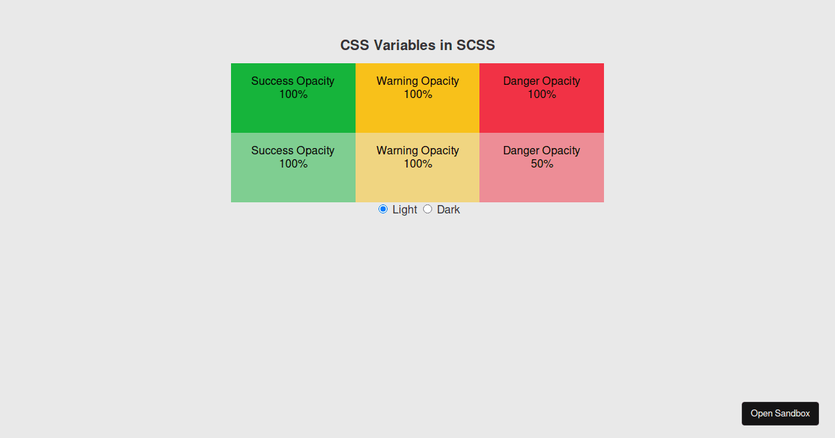 Css Variables In Scss Codesandbox