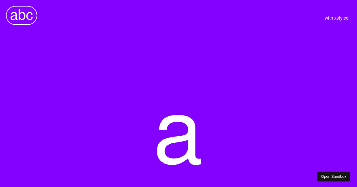 Experiment: Xstyled - ABC - Codesandbox