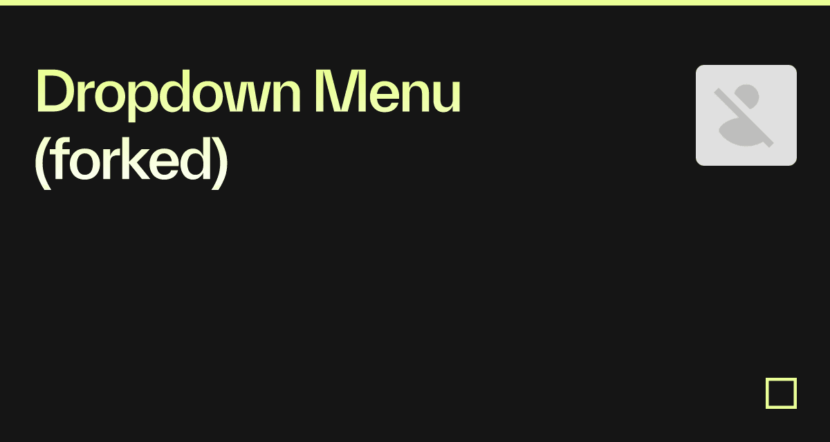 Dropdown Menu (forked) - Codesandbox