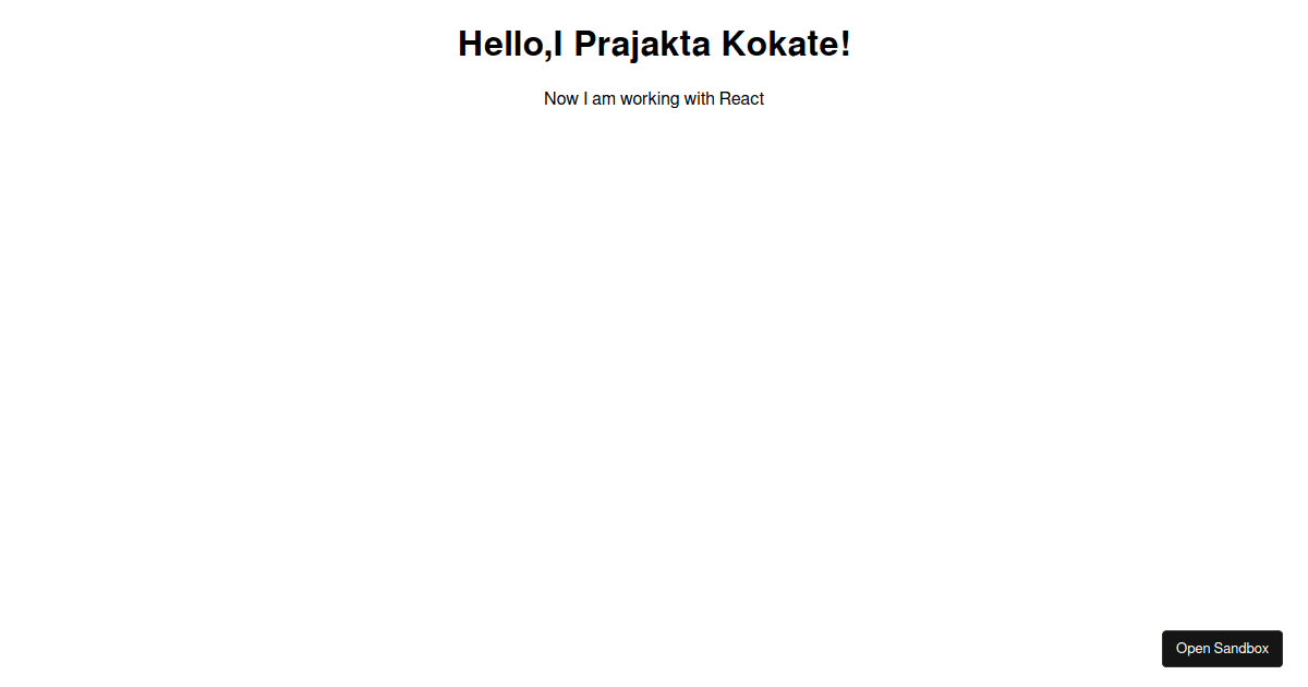 display name - Codesandbox