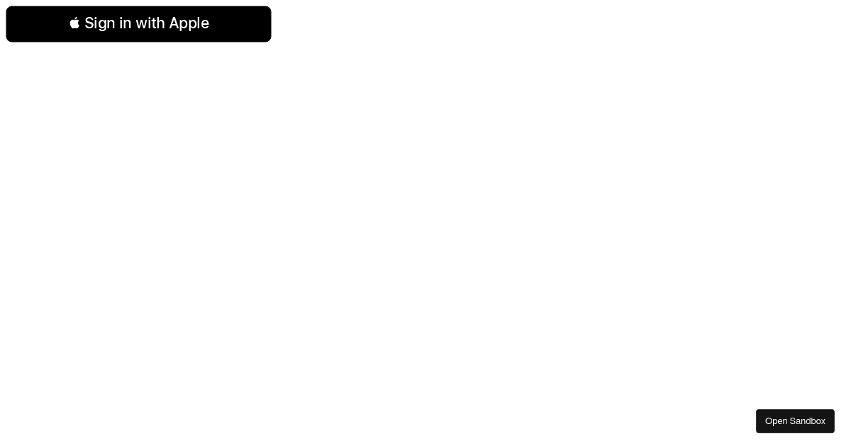 Login using Apple (forked) - Codesandbox