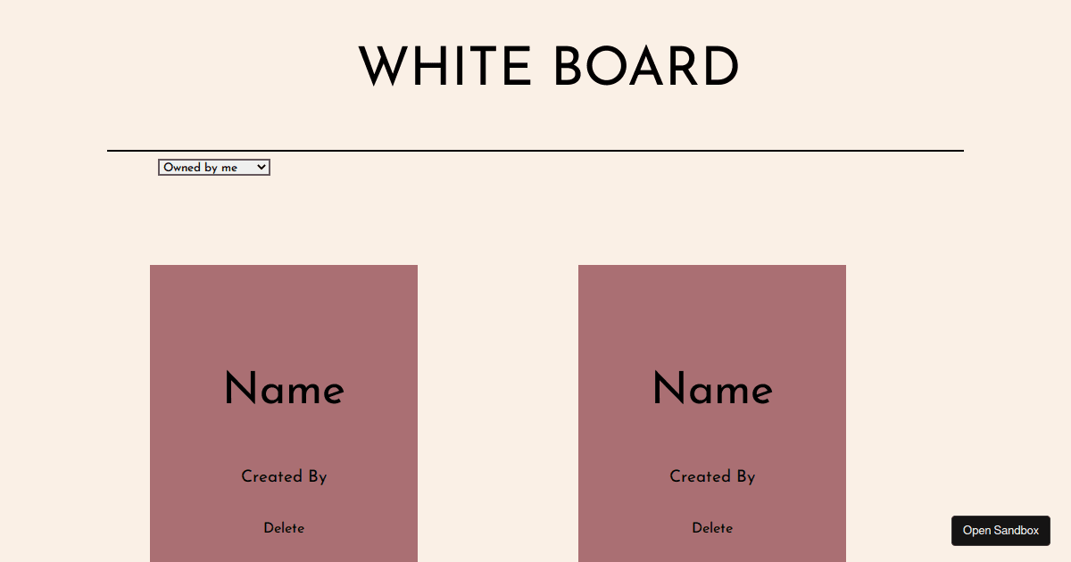 whiteboard Codesandbox