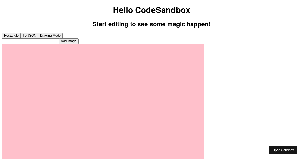 fabric react - Codesandbox