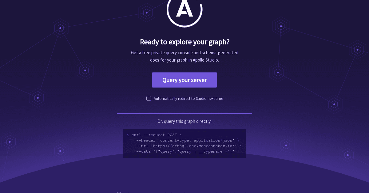 Apollo Server - Codesandbox