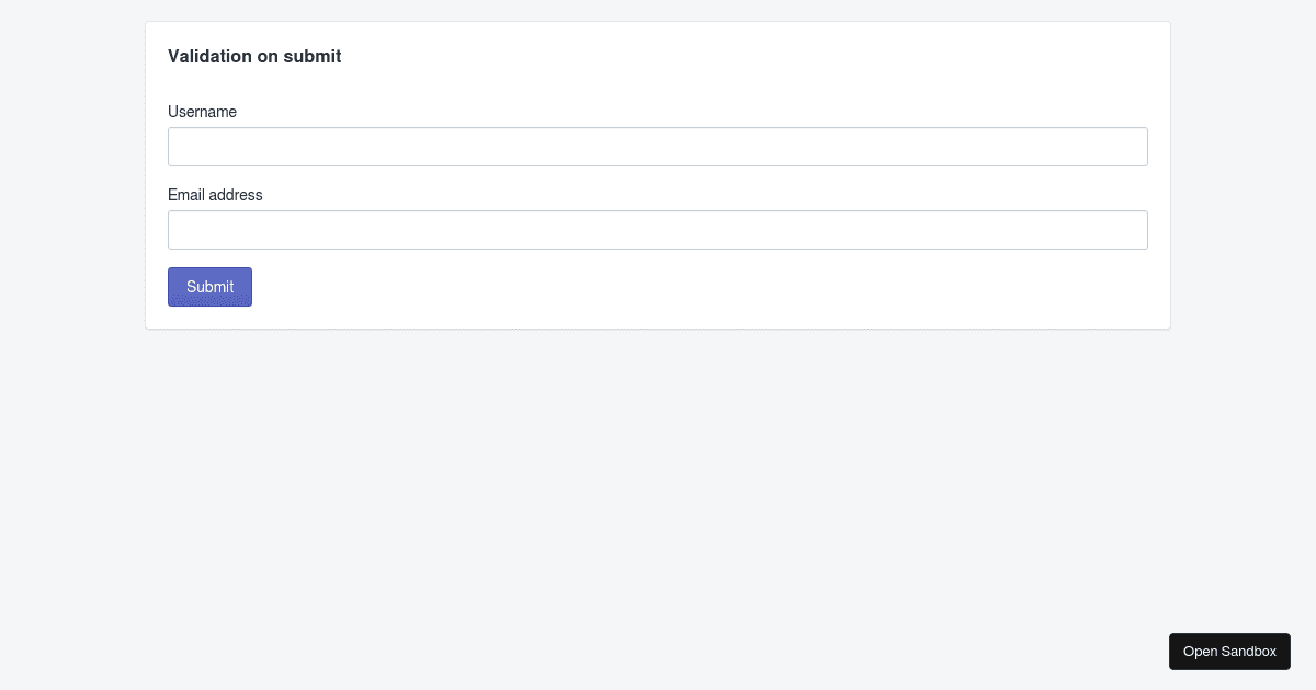 Polaris Form Builder validation on submit (forked) Codesandbox