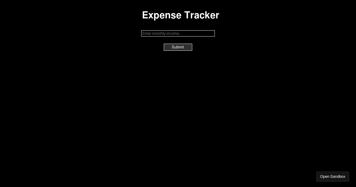 expense tracker - Codesandbox