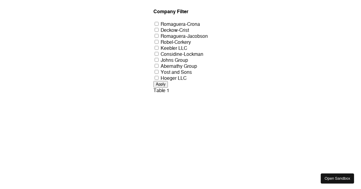 Table Filters (forked) - Codesandbox
