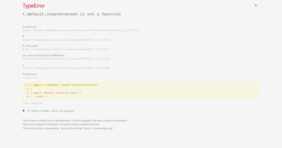 Form Example (forked) - Codesandbox