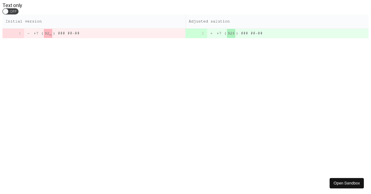 test-react-diff-viewer-html (forked) - Codesandbox
