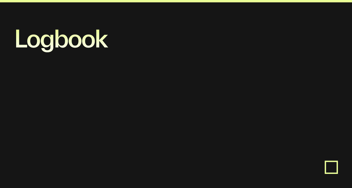 Logbook - Codesandbox
