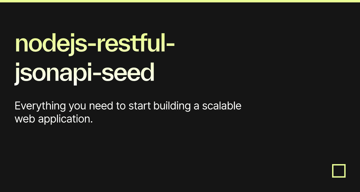 nodejsrestfuljsonapiseed Codesandbox