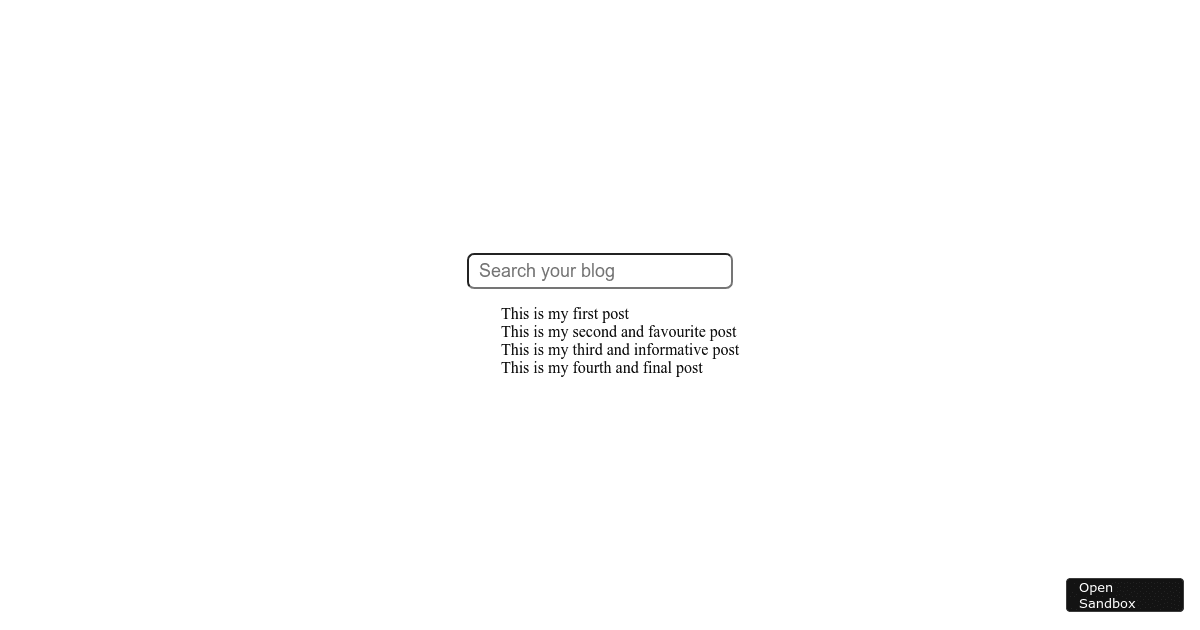 Search Bar - Codesandbox