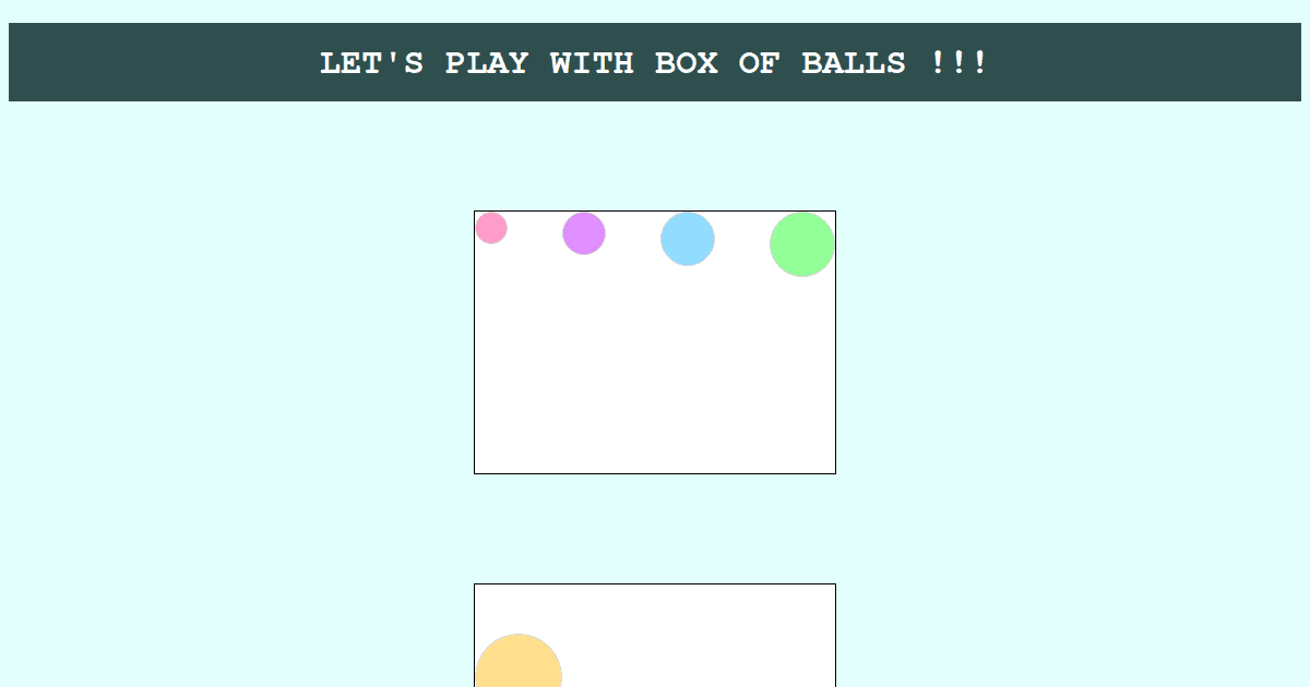 Code: Flex Balls 4 - Codesandbox