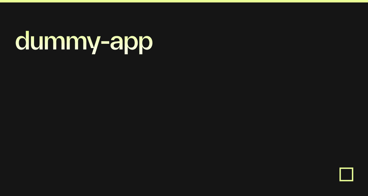 dummyapp Codesandbox