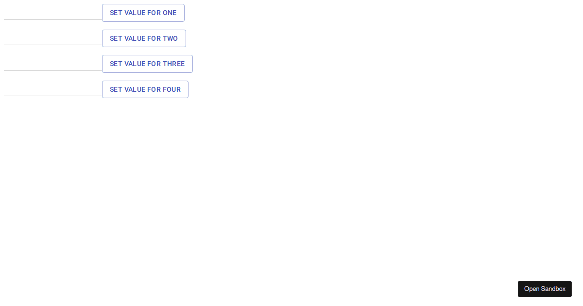 stack overflow question value retained - Codesandbox