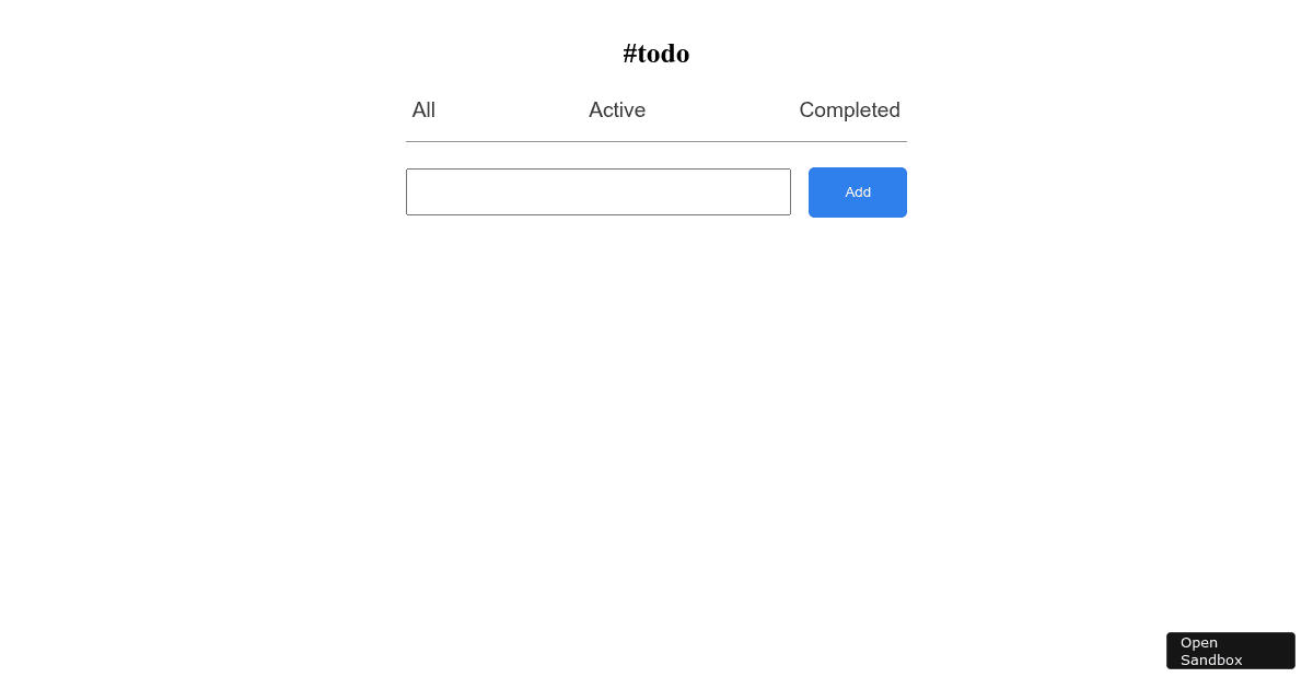 todo - Codesandbox