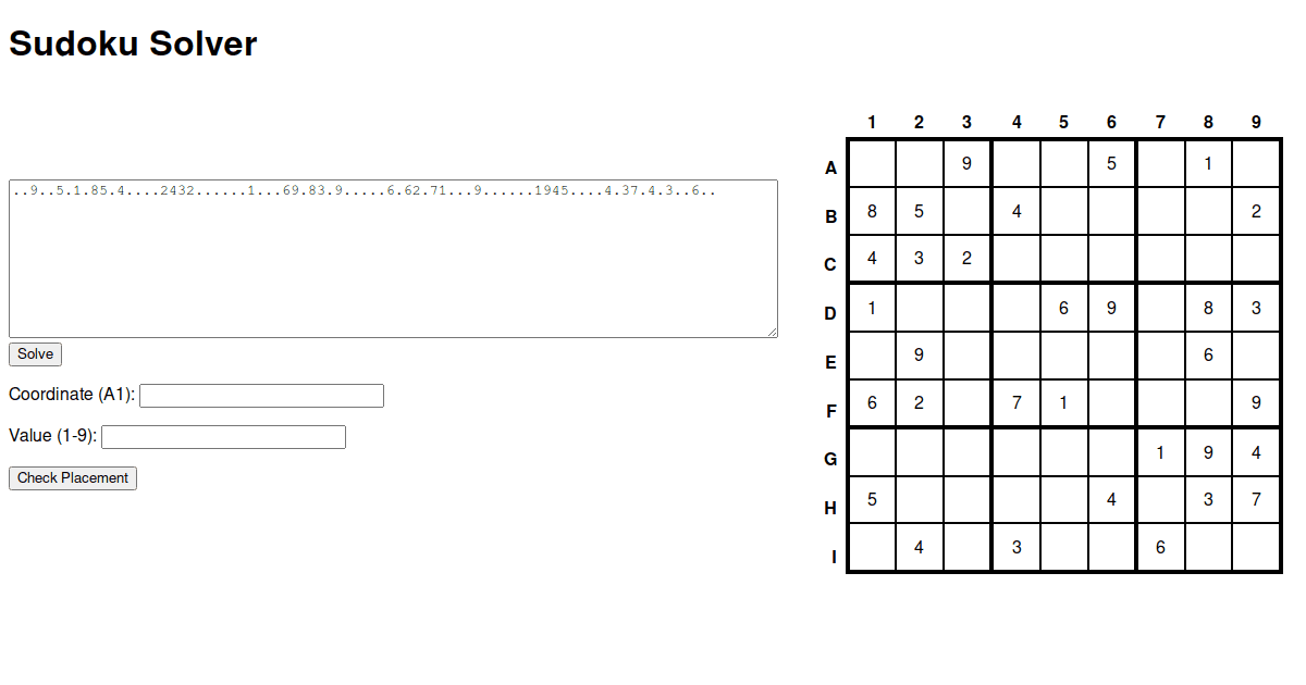 Fcc sudoku solver codesandbox