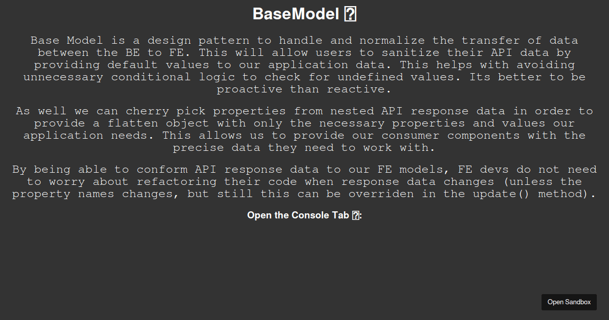 BaseModel - Codesandbox