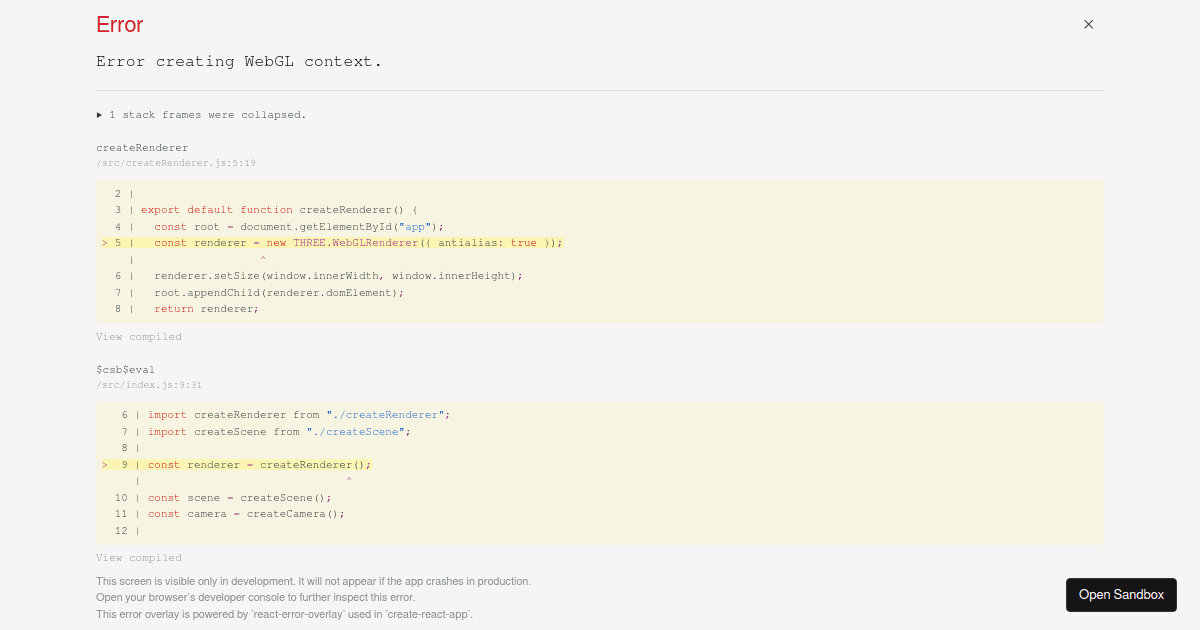 Step 1: Basic setup - Codesandbox