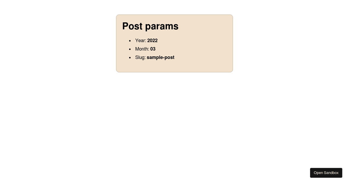 reacturlparams Codesandbox