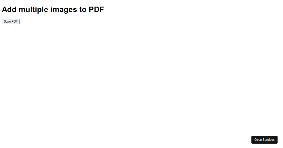 Add Multiple Images To Pdf With Jspdf Codesandbox